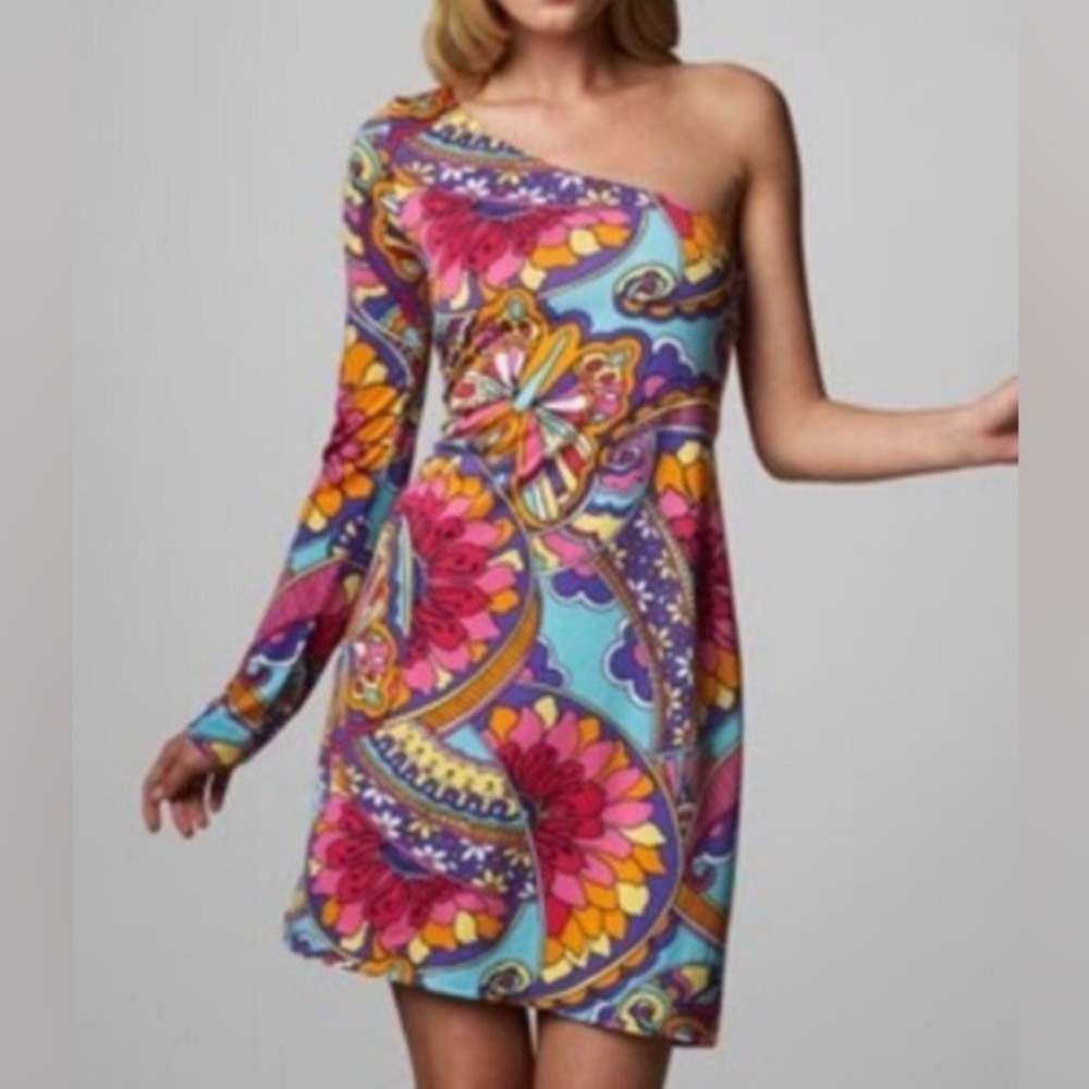 Lilly Pulitzer one shoulder butterfly floral print dress XS